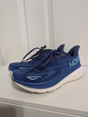HOKA One One Women's Clifton 9 Shoes Running Blue Sneakers Size 7